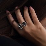 Dmtry Brand Grey Crystal Elegant Women Rings Jewelry
