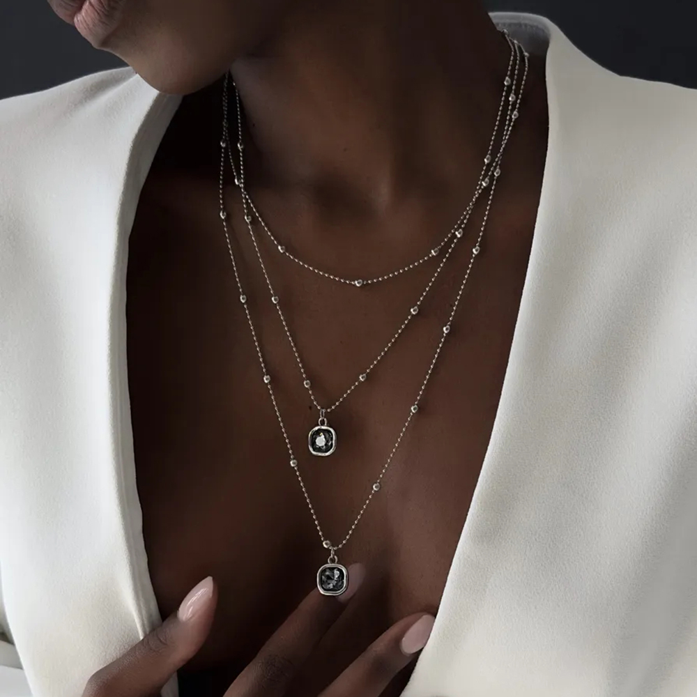 -6 Dmtry Multilayer Necklace - Necklace On The Neck - Costume Jewelry - Image 1