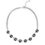 Dmtry New Short Collar Choker Grey Square Crystal Necklace For Women - Image 6