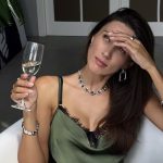 Dmtry New Short Collar Choker Grey Square Crystal Necklace For Women - Image 2