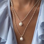 Dmtry Women's Double Pearl Pendant Necklace - Image 2