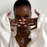 Dmtry Long Necklace Chain With A Leaf Pendant