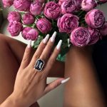 Dmtry Rectangular Crystal Finger Ring For Women