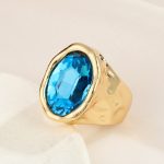 Dmtry Fashion Gold Color Crystal Rings Women Christmas Gift for Her - Image 8