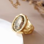 Dmtry Fashion Gold Color Crystal Rings Women Christmas Gift for Her - Image 7