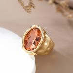 Dmtry Fashion Gold Color Crystal Rings Women Christmas Gift for Her - Image 5