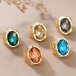 Dmtry Fashion Gold Color Crystal Rings Women Christmas Gift for Her - Image 2