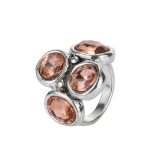 Dmtry Classic Antique Silver Crystal Ring For Lady Statement Ring Gift