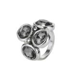 Dmtry Classic Antique Silver Crystal Ring For Lady Statement Ring Gift - Image 2