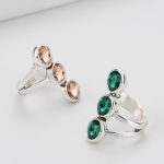 Dmtry Fashion Jewelry Large Crystal Statement Ring Wedding Party Gift - Image 4