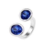 Dmtry Silver Color Adjustable Crystal Finger Rings Gift For Her - Image 4