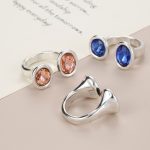 Dmtry Silver Color Adjustable Crystal Finger Rings Gift For Her - Image 3