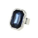 Dmtry Fashion Large Crystal Ancient Silver Adjustable Women Rings For Wedding Party - Image 5