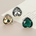 Dmtry Fashion Vintage Fashion Large Crystal Engagement Ring Ocean Heart Love - Image 3