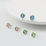 Dmtry Fashion Jewelry Simple Style Square Crystal Stud Earring For Women Girls - Image 6