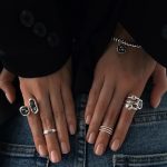 Dmtry Adjustable Crystal Women Finger Ring Silver Color Plated - Image 3